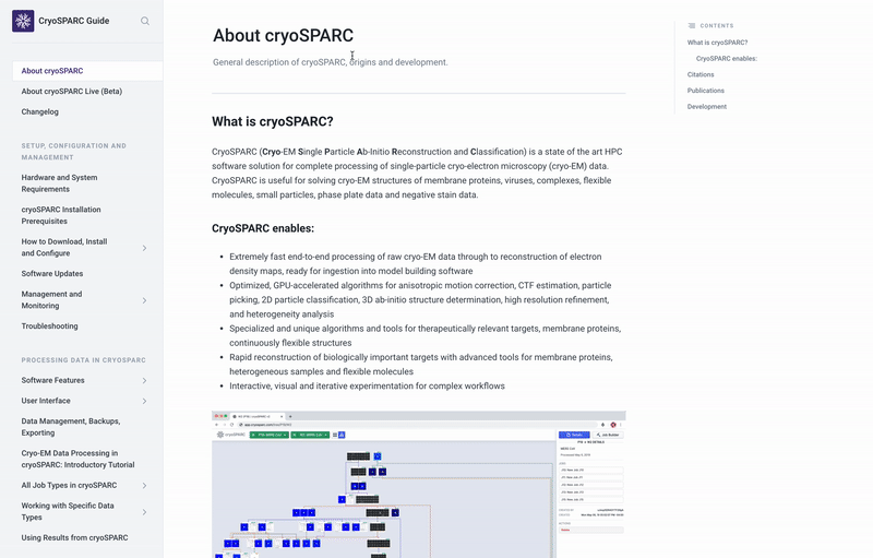 Searching in the new cryoSparc guide