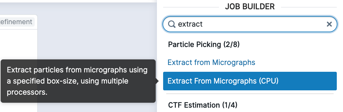 Extract from Micrographs (CPU) job