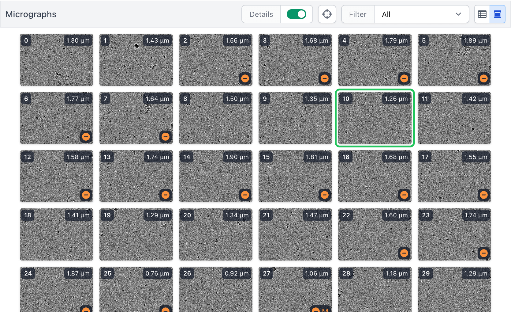 Exposure curation card grid