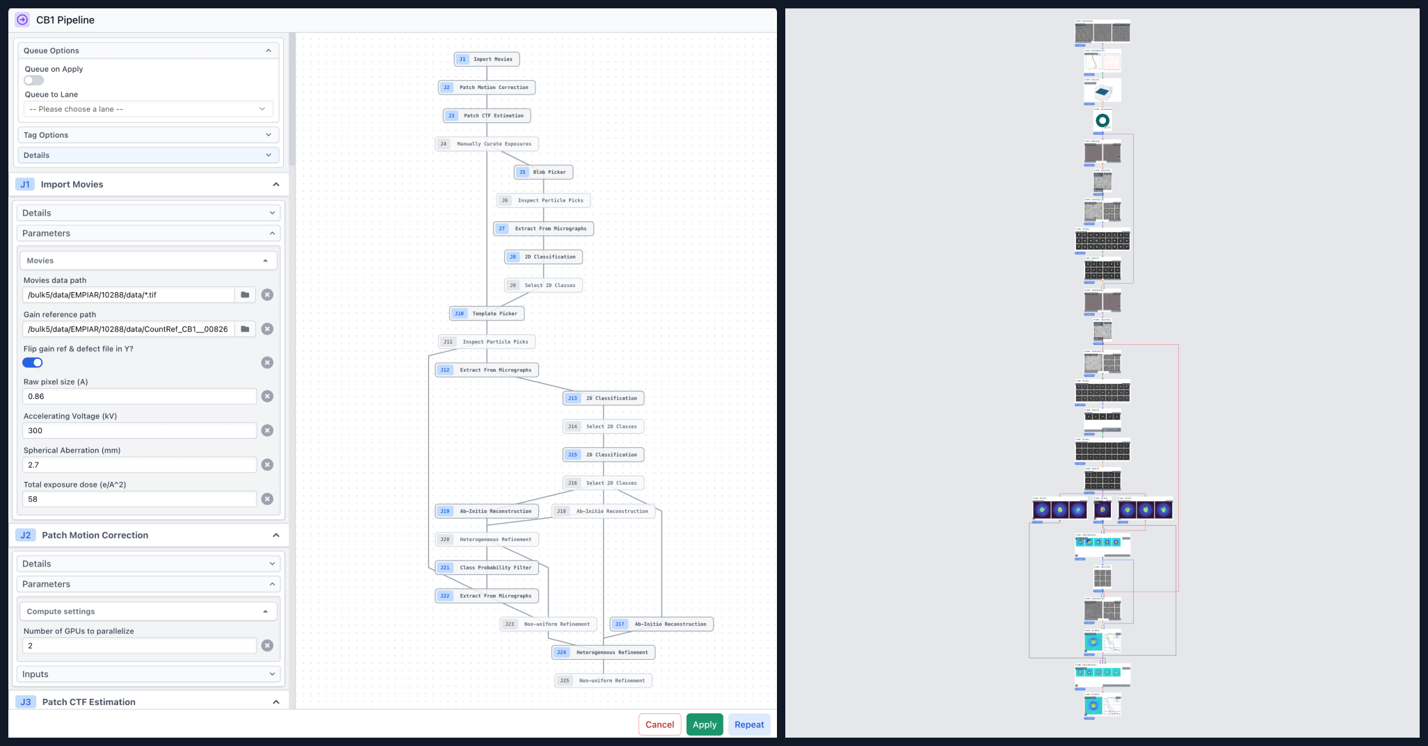 Creating and applying workflows