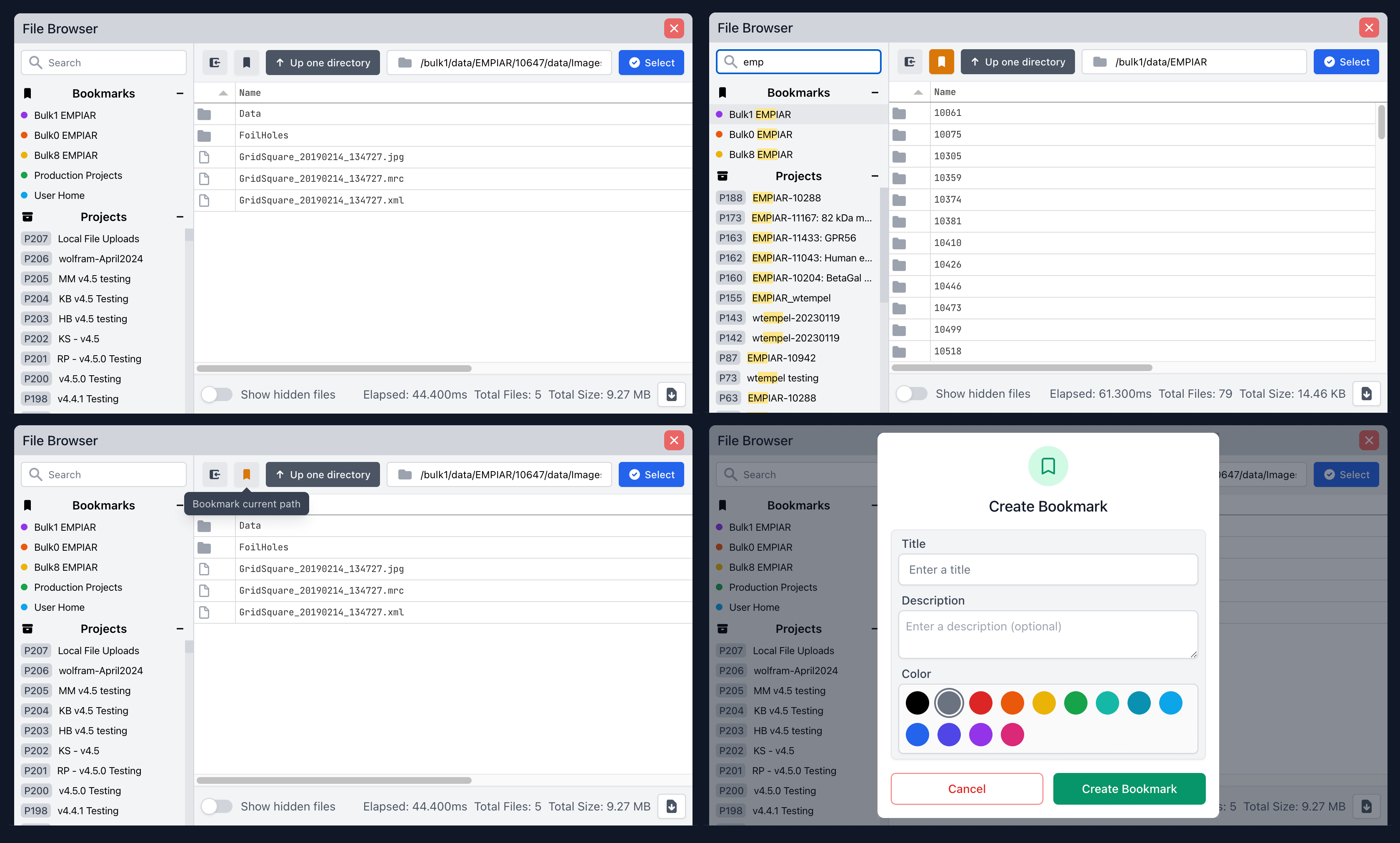 Updated file browser